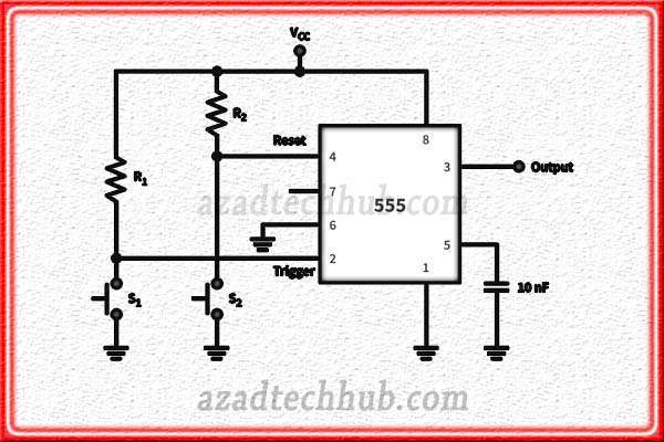 Bistable Mode of 555Timer IC
