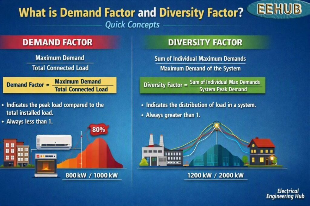 What is Demand Factor and Diversity Factor Quick Concepts