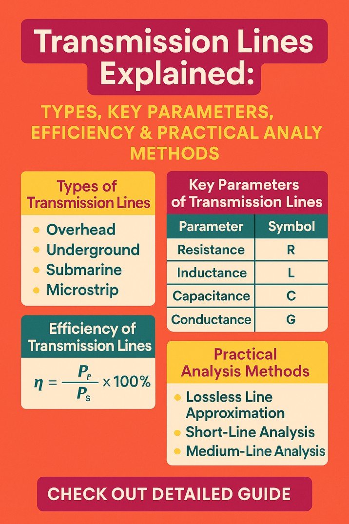 Transmission Lines Explained Types, Key Parameters, Efficiency & Practical Analysis Methods