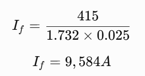 Fault Current Calculation: Formula, Method & Complete Guide 4 Fault Current Calculation Example