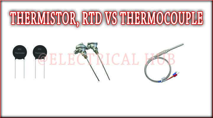 Thermistor vs. RTD vs. Thermocouple - Visual representation highlighting the differences among temperature sensors.