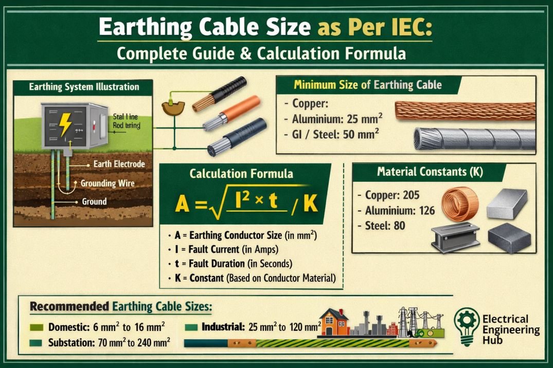 Iec Format Size Earthing Cable Size As Per IEC 60364-5-54: Formula & Guide : Electrical ...