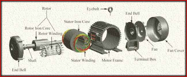 Construction of Induction Motor: Components and Assembly(Interview Questions on Motors)