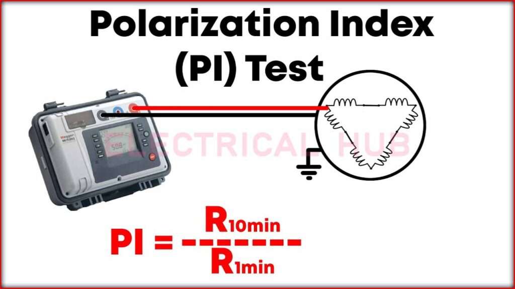 Polarization Index (PI) testing procedure and importance in electrical equipment