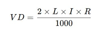 Single-Phase Voltage Drop Formula