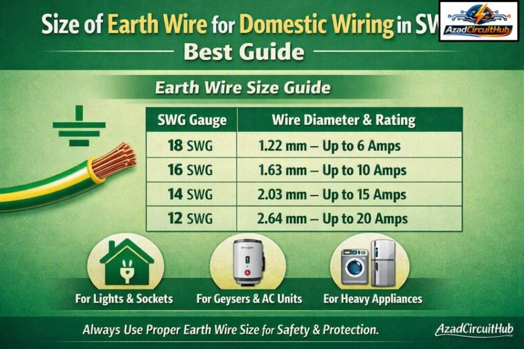 Size of Earth Wire for Domestic Wiring in SWG: Best Guide 1 Size of Earth Wire for Domestic Wiring in SWG Best Guide