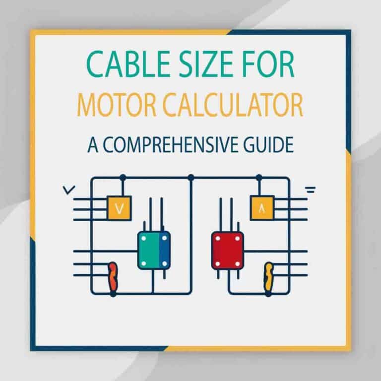 Cable Size for Motor Calculator: A Comprehensive Guide