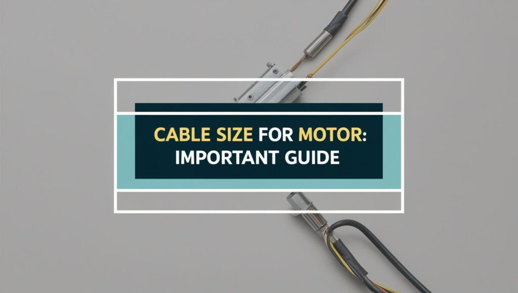 Cable Size for Motor Important Guide