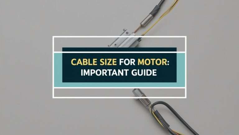 Cable Size for Motor Important Guide