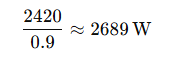 Required Panel Capacity Calculation