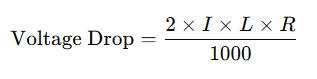 Voltage Drop Formula for Calculations