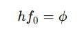 Work Function and Threshold Frequency