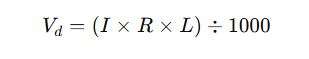 Voltage Drop Formula