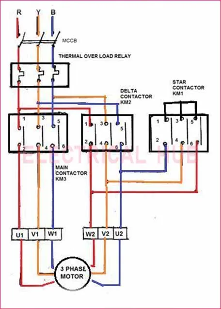 Star Delta Starter Diagram with Timer: A Comprehensive Guide 2 Star Delta Starter Drawing