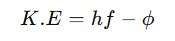 Work Function Definition in Photoelectric Effect