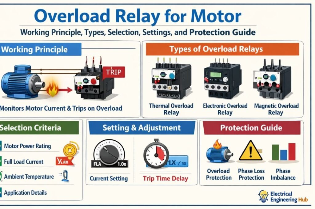 Overload Relay For Motor: Working Principle, Types, Selection, Settings ...