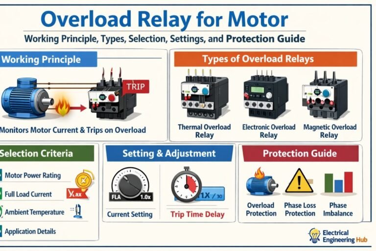 Overload Relay for Motor Working Principle, Types, Selection, Settings, and Protection Guide