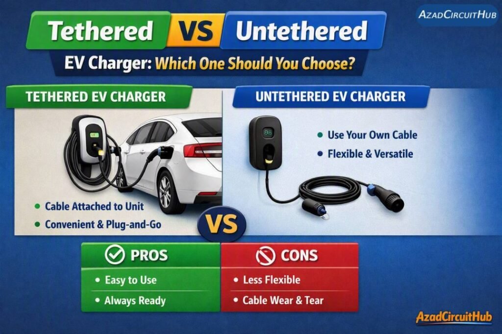 Tethered vs Untethered EV Charger Which One Should You Choose