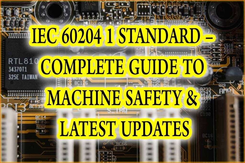 IEC 60204 1 Standard – Complete Guide to Machine Safety & Latest Updates