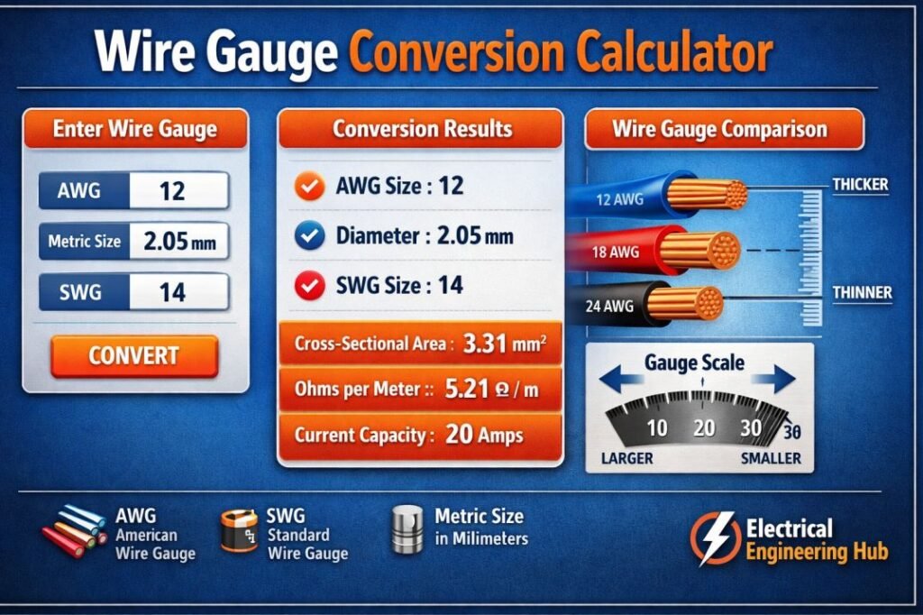 Wire Gauge Conversion Calculator