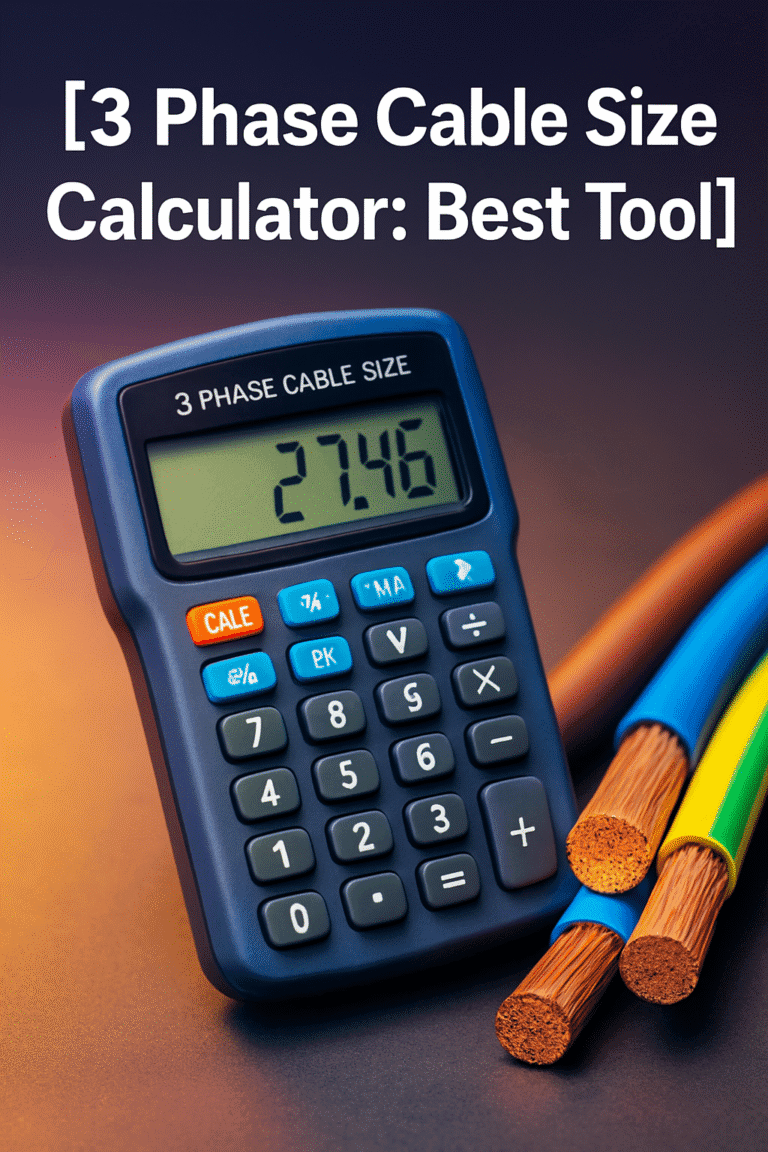 3 Phase Cable Size Calculator: Best Tool