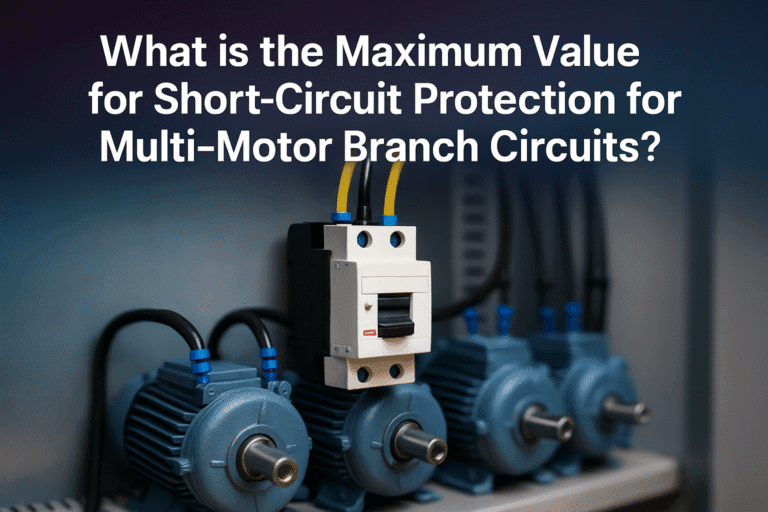 What is the Maximum Value for Short Circuit Protection for Multi-Motor Branch Circuits