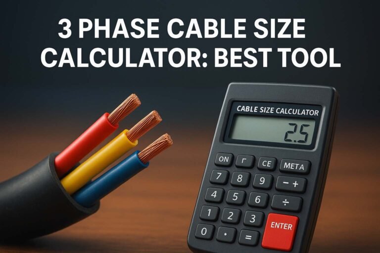 3 Phase Cable Size Calculator: Best Tool