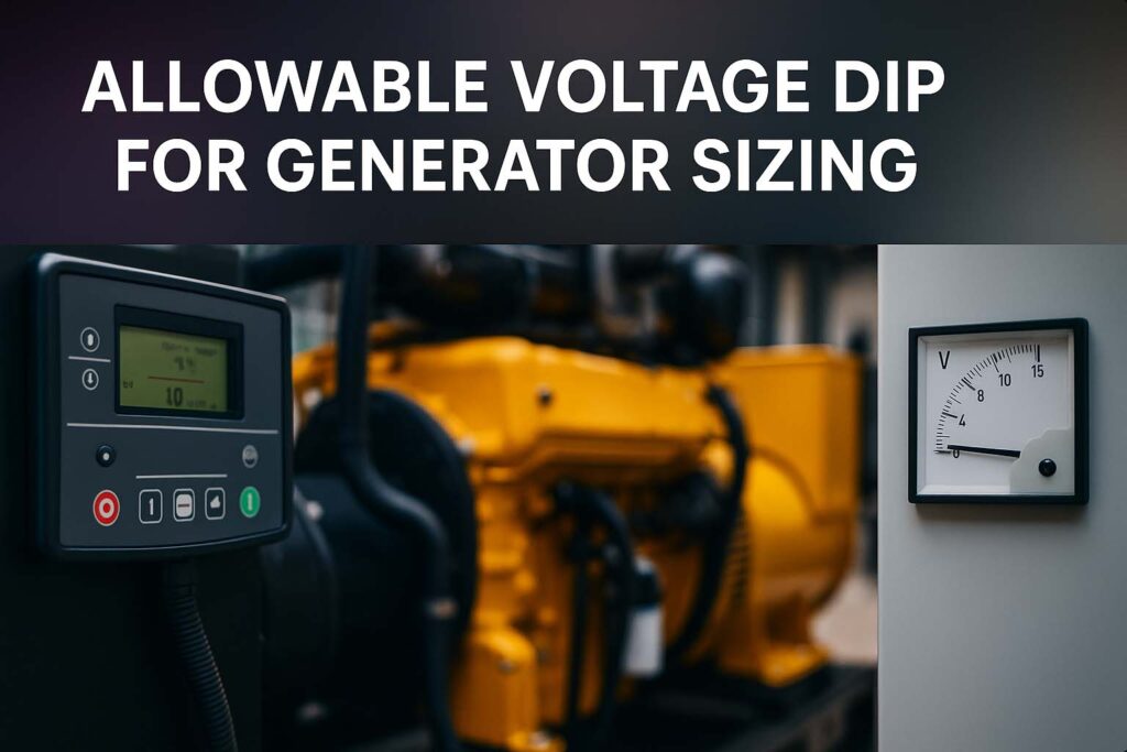 Allowable Voltage Dip for Generator Sizing 1 Allowable Voltage Dip for Generator Sizing