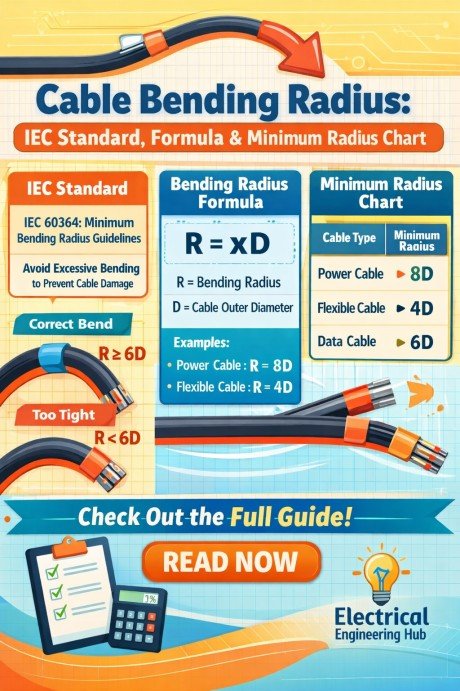 Cable Bending Radius IEC Standard, Formula & Minimum Radius Chart