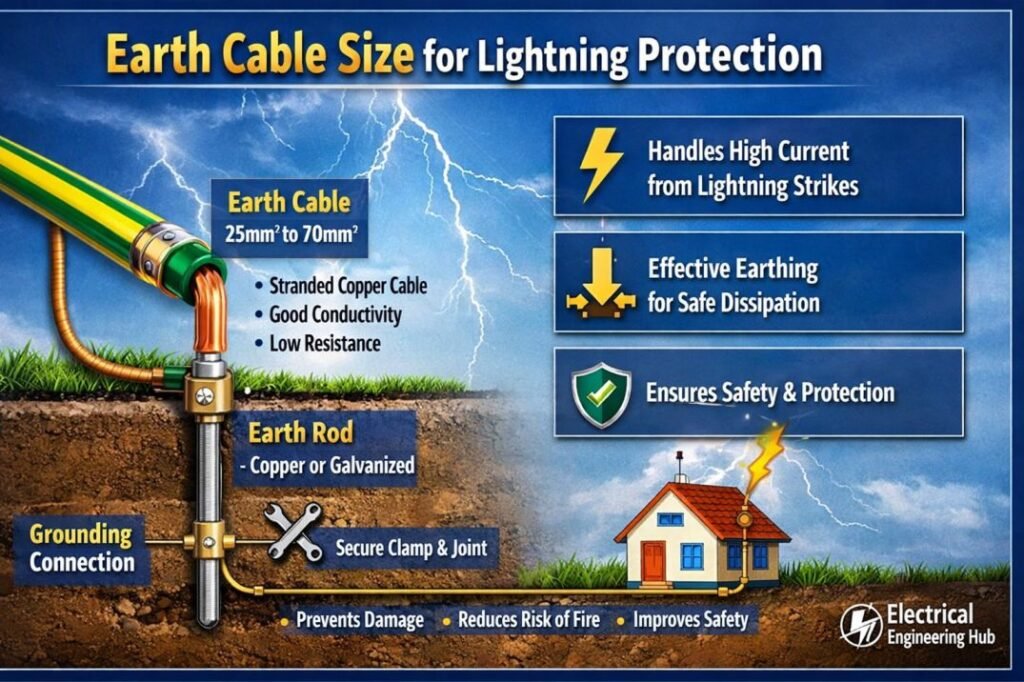 Earth Cable Size for Lightning Protection 1 Earth Cable Size for Lightning Protection