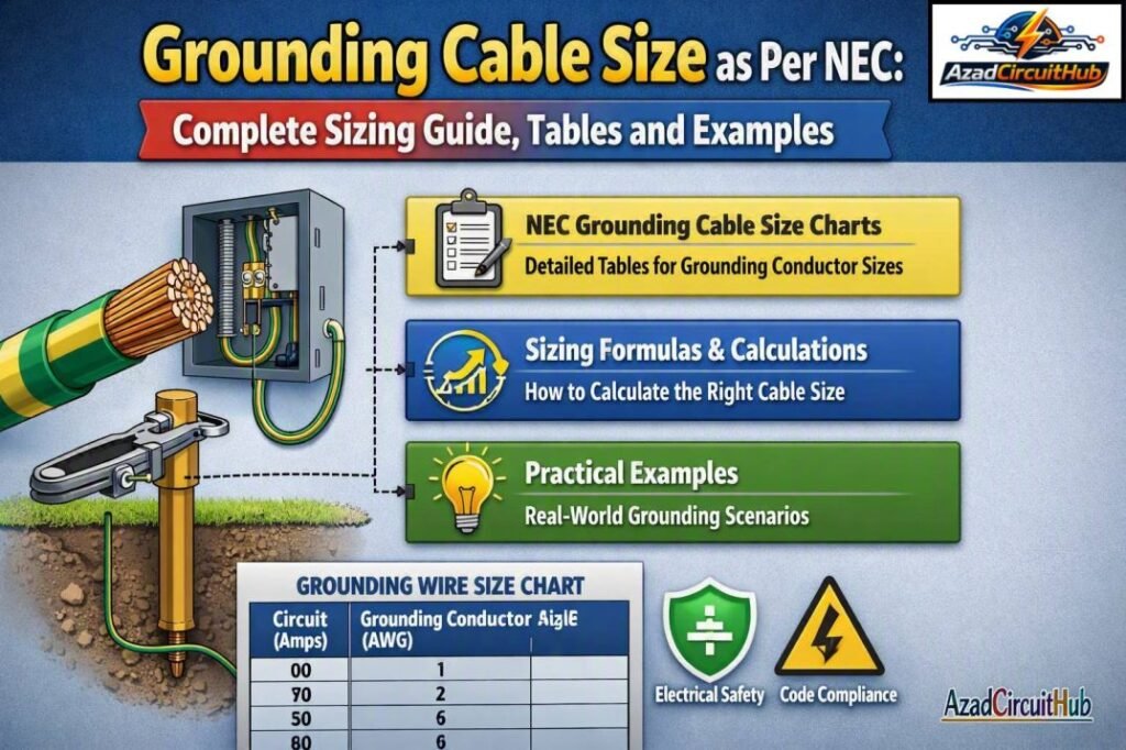 Grounding Cable Size as Per NEC Complete Sizing Guide, Tables and Examples