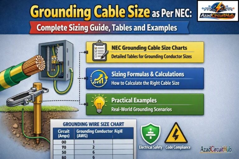 Grounding Cable Size as Per NEC Complete Sizing Guide, Tables and Examples