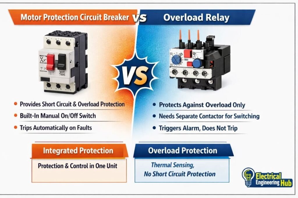 Motor Protection Circuit Breaker vs Overload Relay
