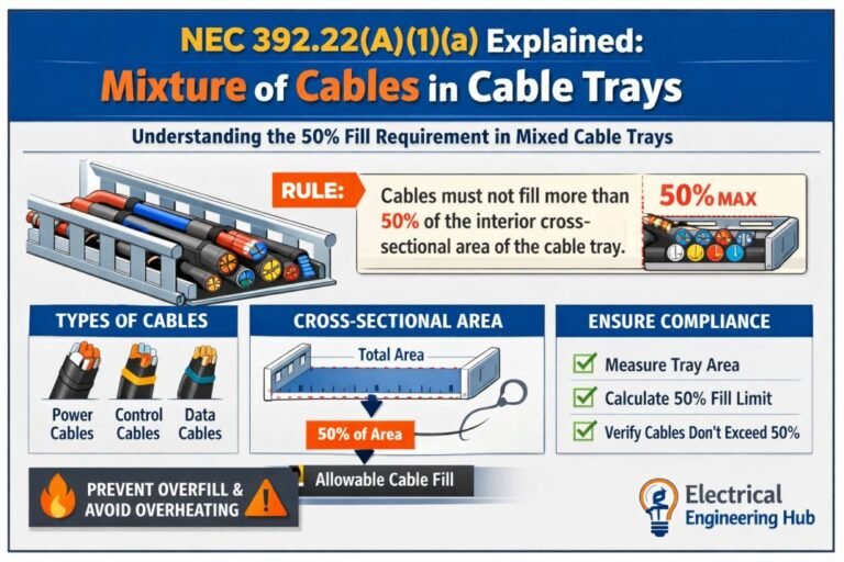 NEC 392.22(A)(1)(a) Explained Mixture of Cables in Cable Trays