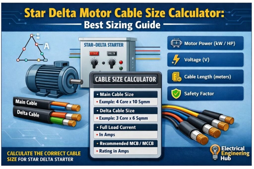 Star Delta Motor Cable Size Calculator: Best Sizing Tool 1 Star Delta Motor Cable Size Calculator Best Sizing Guide