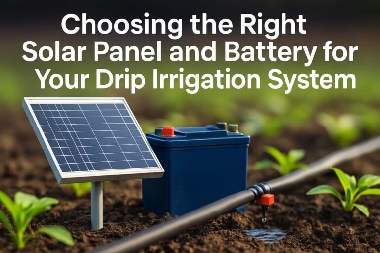 Choosing the Right Solar Panel and Battery for Your Drip Irrigation System 2 Choosing the Right Solar Panel and Battery for Your Drip Irrigation System