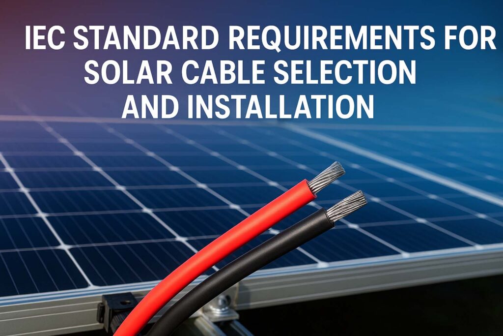 IEC Standard Requirements for Solar Cable Selection and Installation 1 IEC Standard Requirements for Solar Cable Selection and Installation