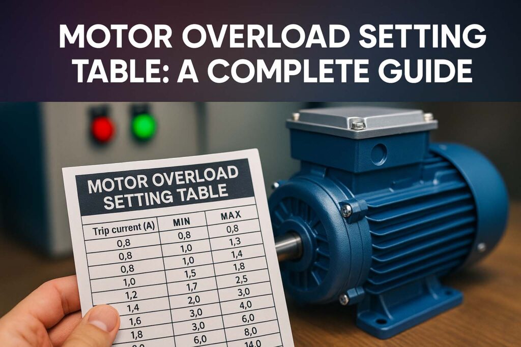 Motor Overload Setting Table: A Complete Guide 1 Motor Overload Setting Table: A Complete Guide