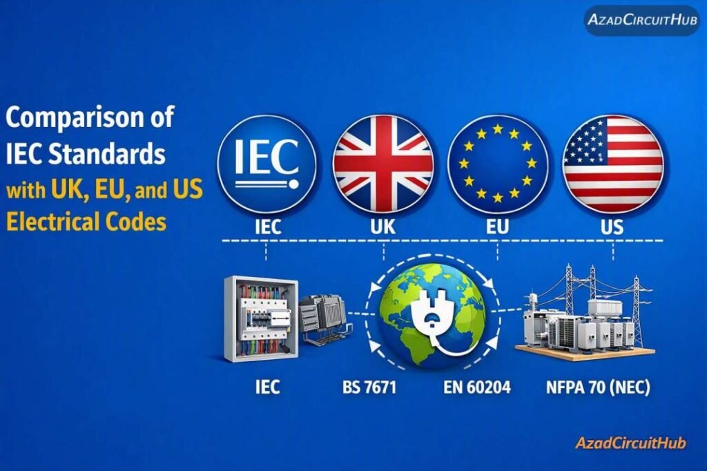 Comparison of IEC Standards with UK, EU, and US Electrical Codes: Best Overview 1 Comparison of IEC Standards with UK, EU, and US Electrical Codes