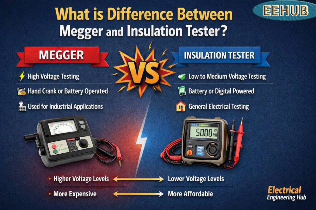 Difference Between Megger and Insulation Tester Complete Guide