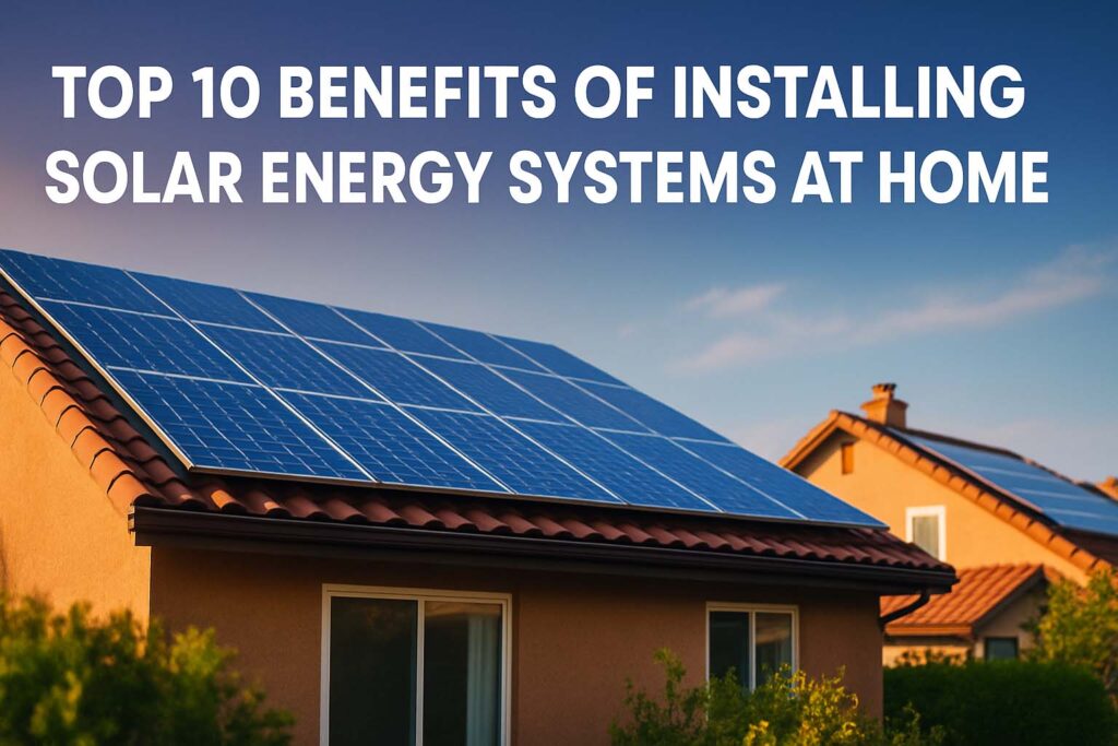 Top 10 Benefits of Installing Solar Energy Systems at Home 1 Top 10 Benefits of Installing Solar Energy Systems at Home