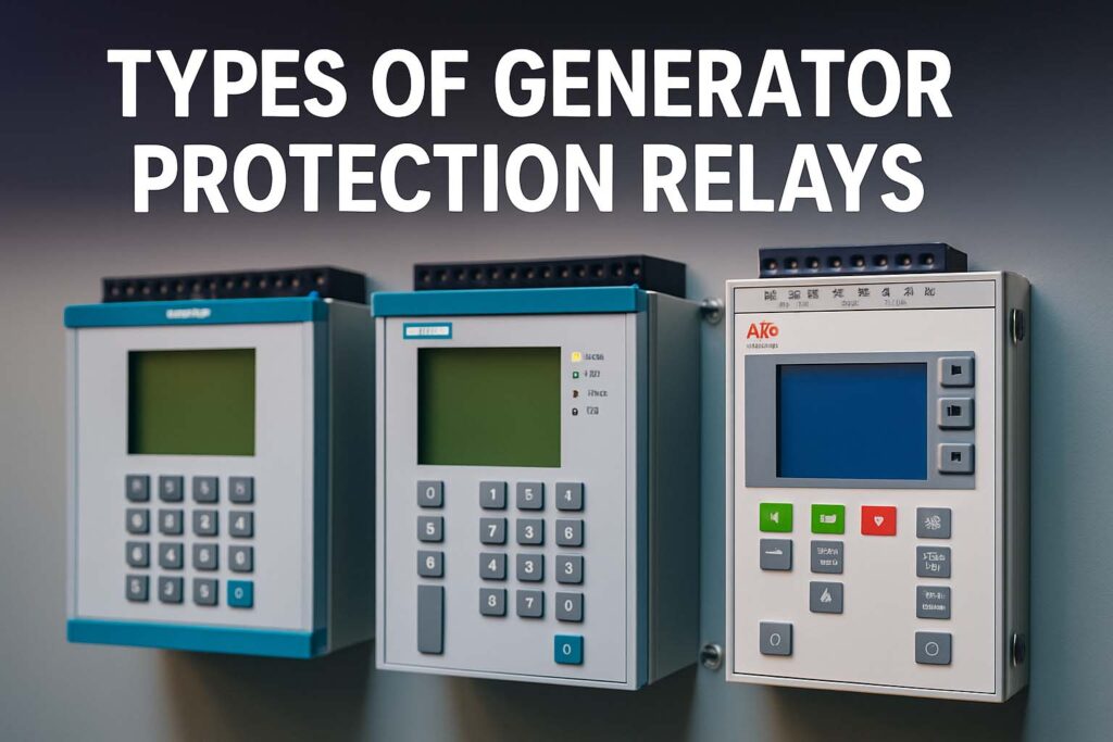 Types of Generator Protection Relays 1 Types of Generator Protection Relays