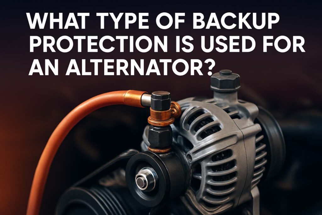 What Type of Backup Protection is Used for an Alternator? 1 What Type of Backup Protection is Used for an Alternator?