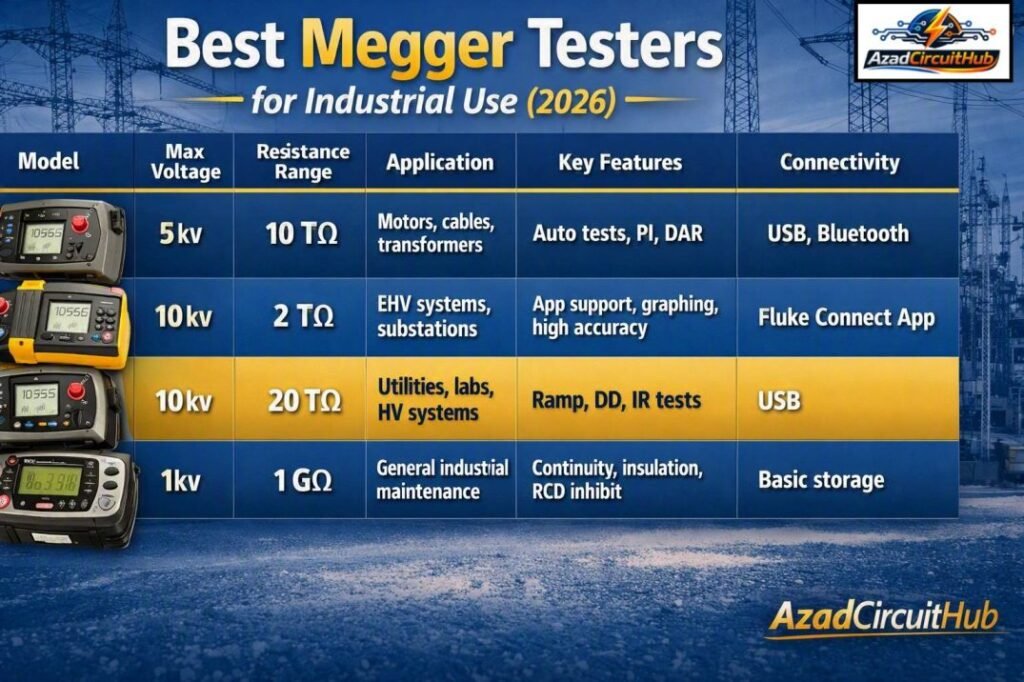 Best Megger Testers for Industrial Use (2026)