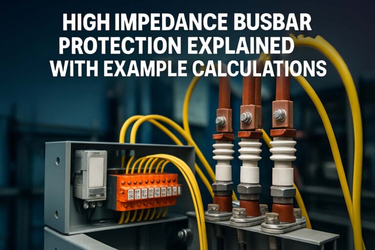 High Impedance Busbar Protection Explained with Example Calculations