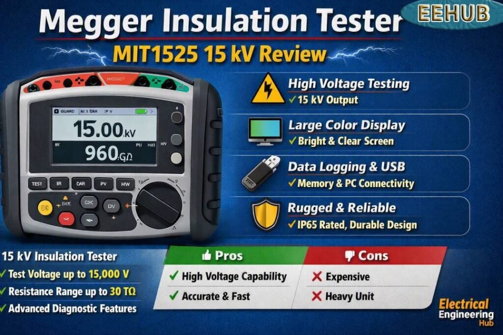 Megger Insulation Tester MIT1525 15 kV Review 1 Megger Insulation Tester MIT1525 15 kV Review