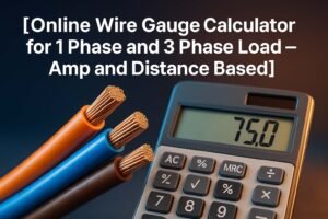Online Wire Gauge Calculator for 1 Phase and 3 Phase Load – Amp and Distance Based 2 Online Wire Gauge Calculator for 1 Phase and 3 Phase Load – Amp and Distance Based Online Wire Gauge Calculator for 1 Phase and 3 Phase Load – Amp and Distance Based