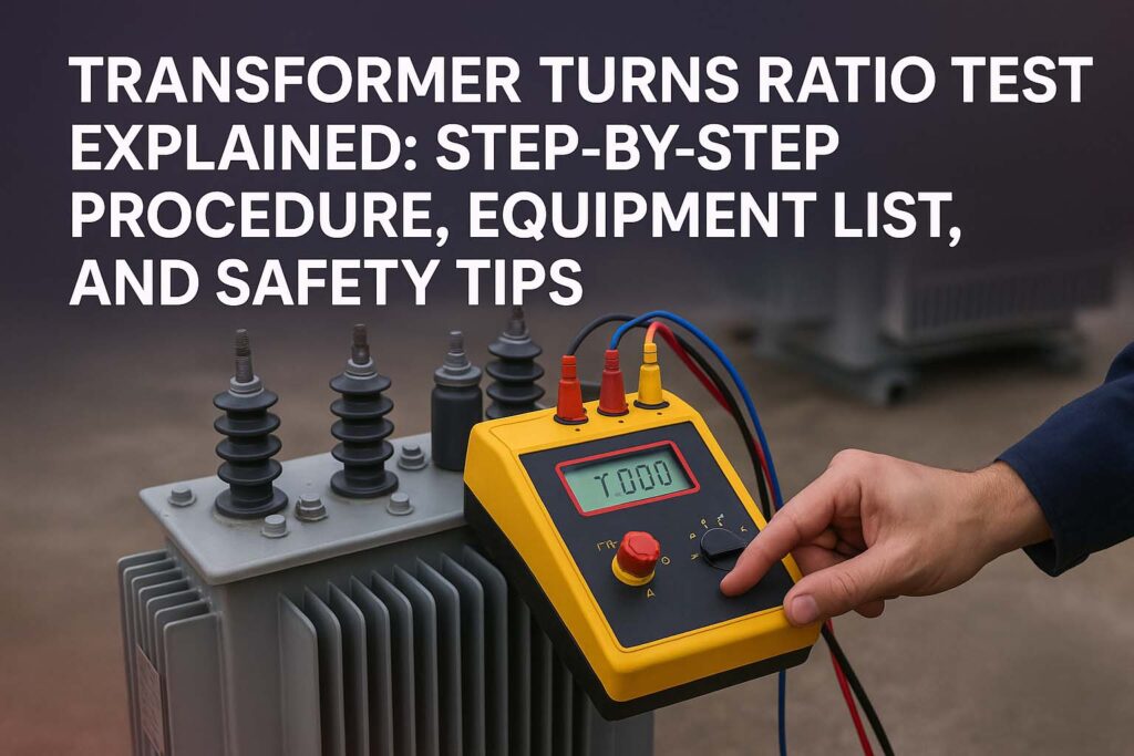 Transformer Turns Ratio Test Explained: Step-by-Step Procedure, Equipment List, and Safety Tips 1 Transformer Turns Ratio Test Explained: Step-by-Step Procedure, Equipment List, and Safety Tips