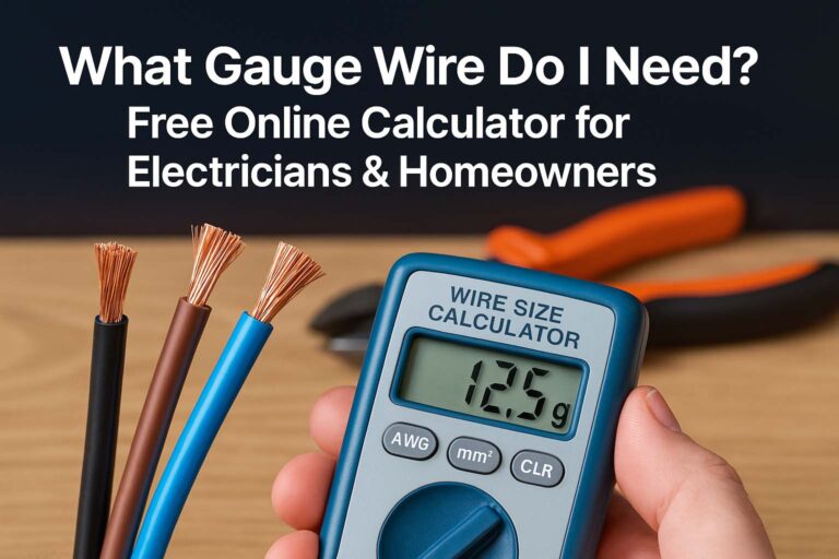What Gauge Wire Do I Need? Free Online Calculator for Electricians & Homeowners