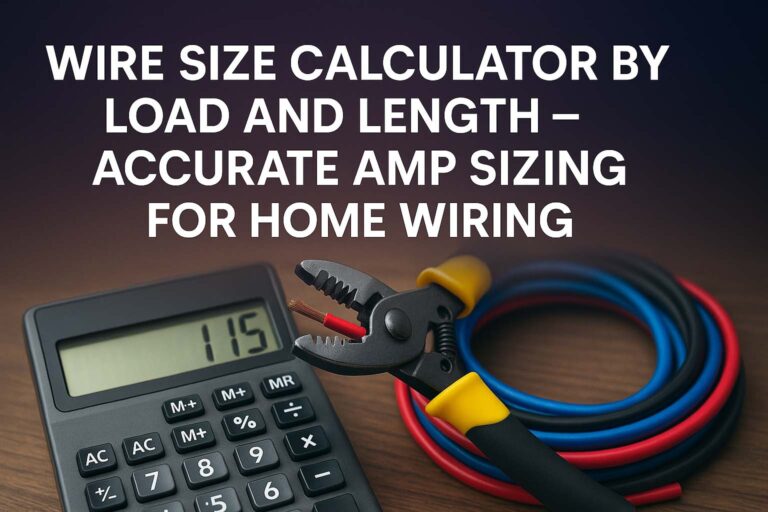 Wire Size Calculator by Load and Length – Accurate Amp Sizing for Home Wiring